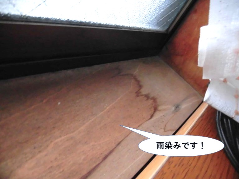 岸和田市　雨染みです